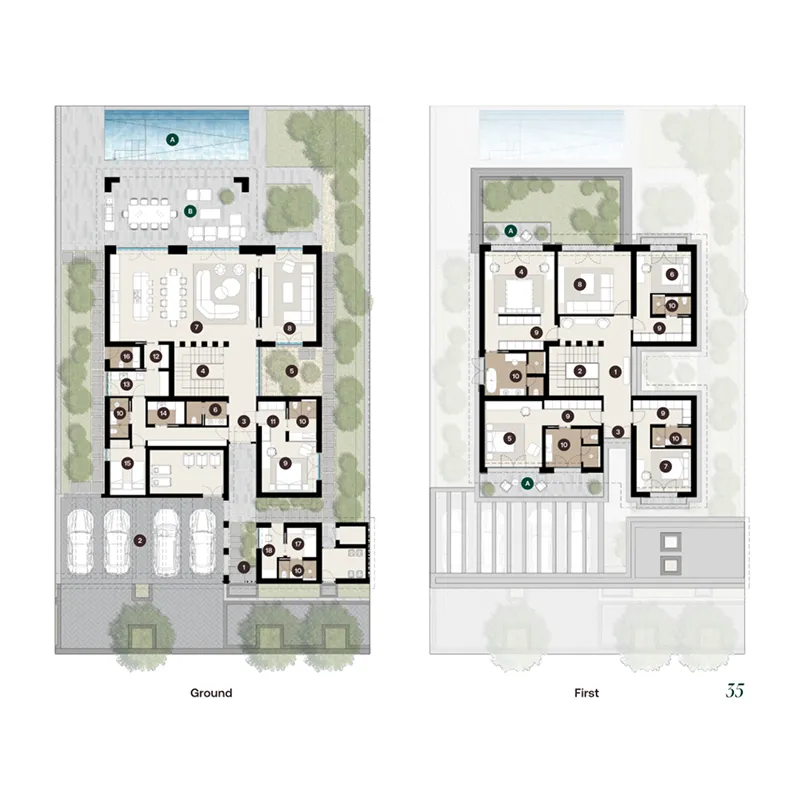 Hudayriyat Golf Estates — планировка 5BR Villa