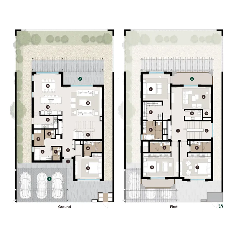 Hudayriyat Golf Estates — планировка 4BR Villa