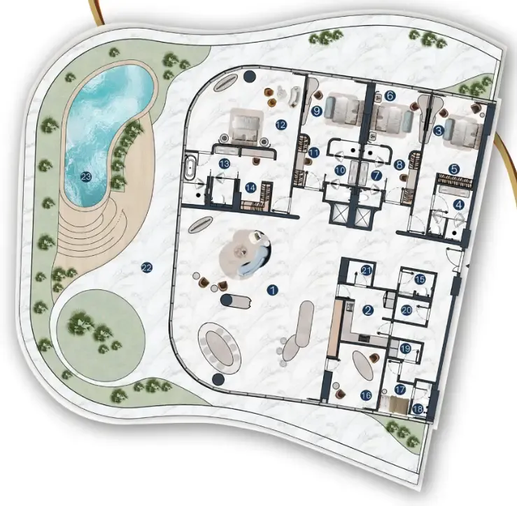 La Mazzoni — планировка 4 BR Type A