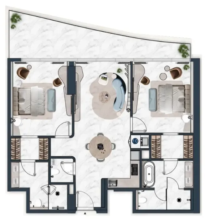 La Mazzoni — планировка 2 BR Type A