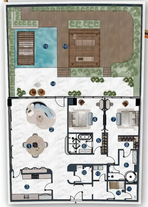 La Mazzoni — планировка 2 BR Type AI