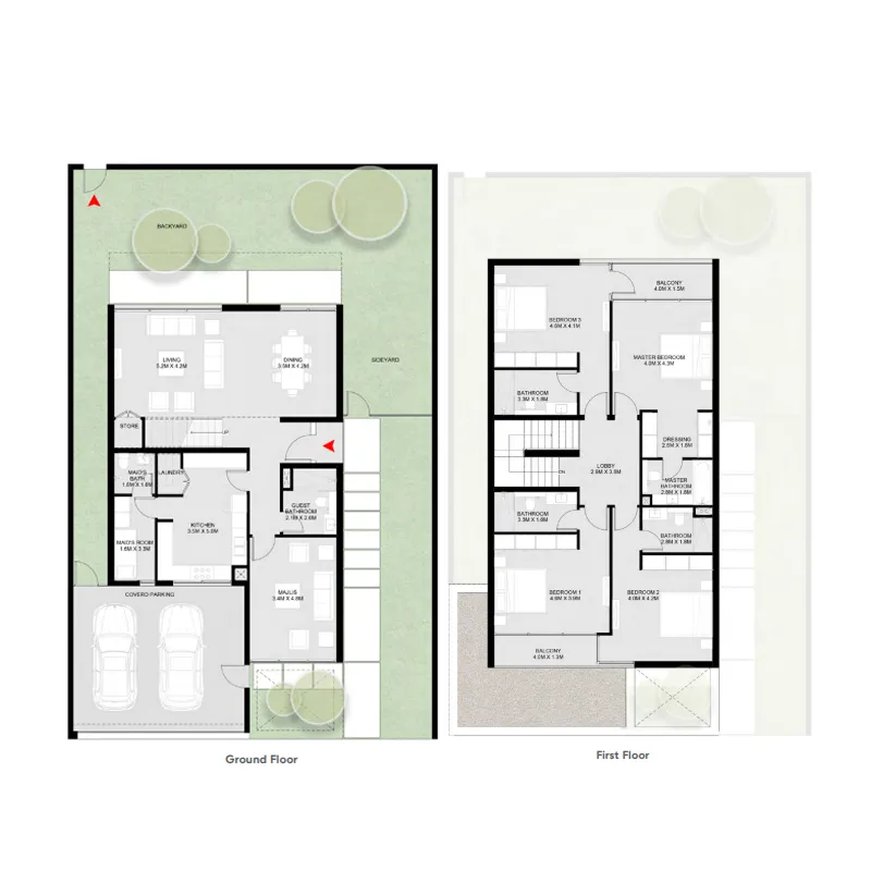 Masaar 2 Coral — планировка 4 BR Type A