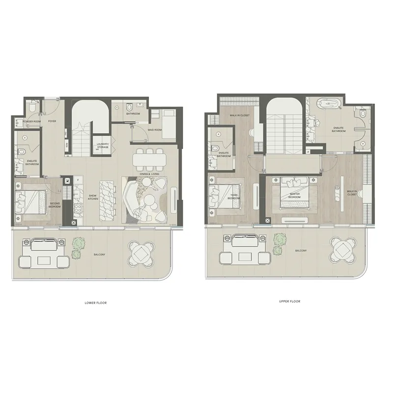 Mondrian Phases 1 and 2 — планировка 3 BR Type A