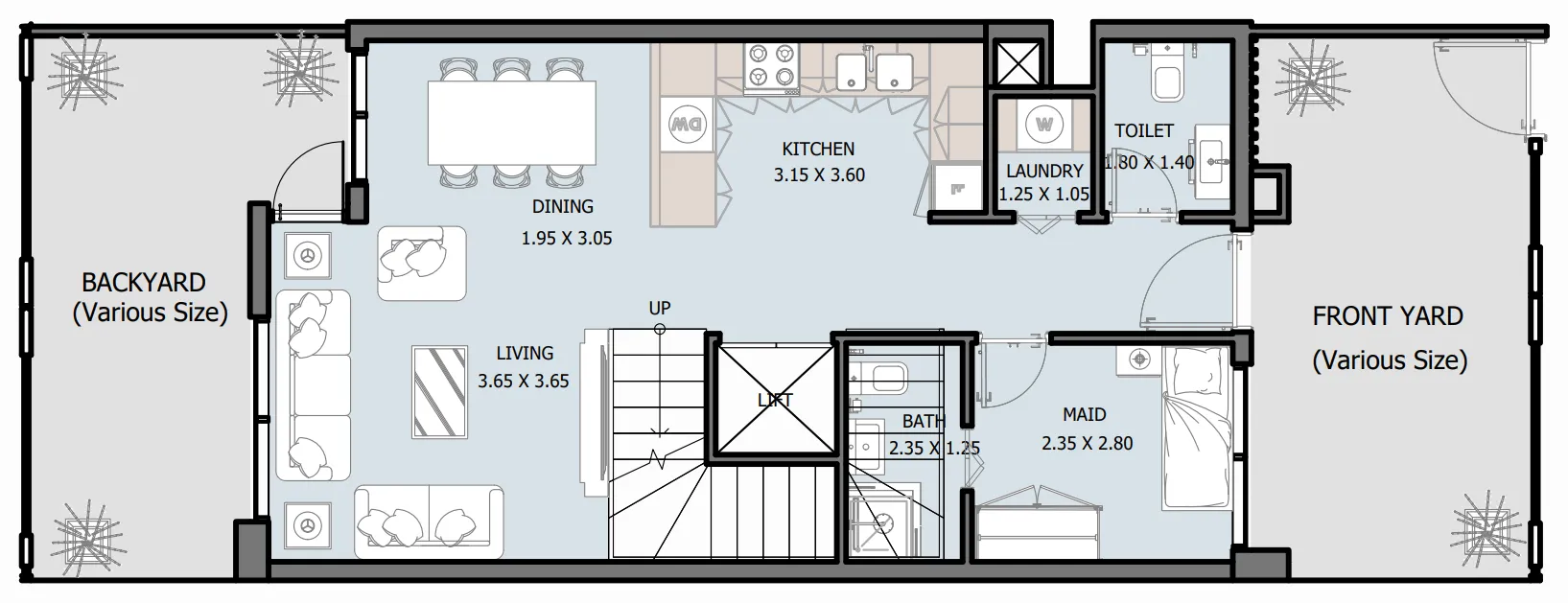 Royal Park — планировка 4 BR Type A