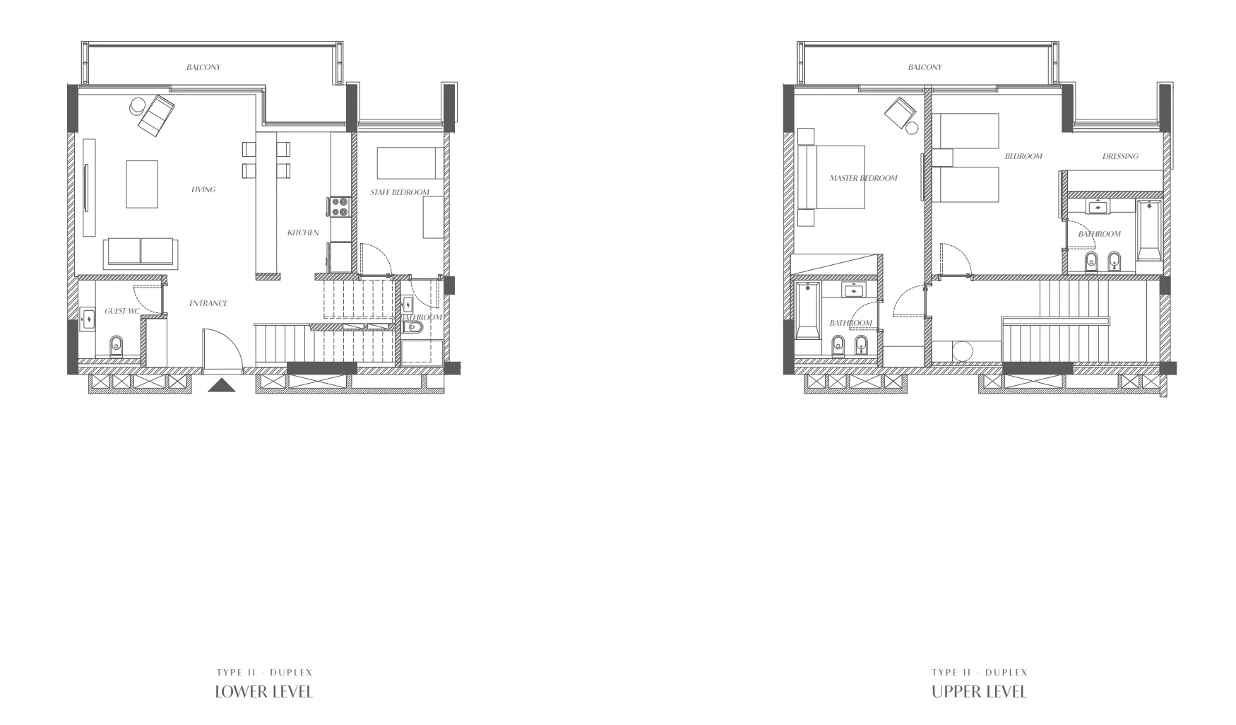 Sealine Residence — планировка 2 BR Duplex