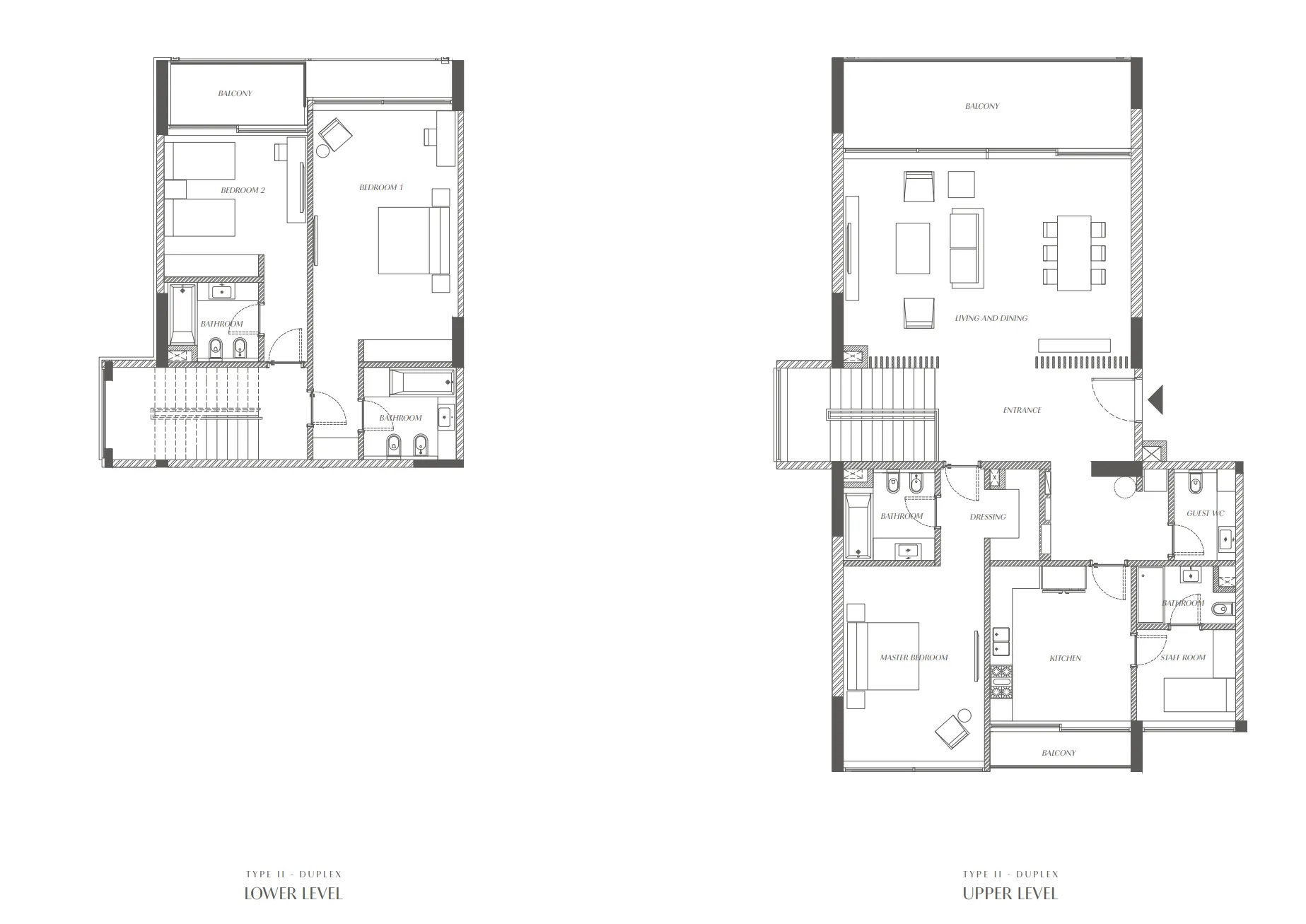 Sealine Residence — планировка 3 BR Duplex