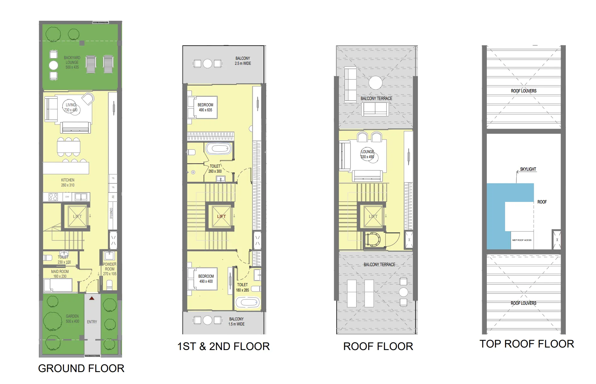 Sensi — планировка 4 BR Type A