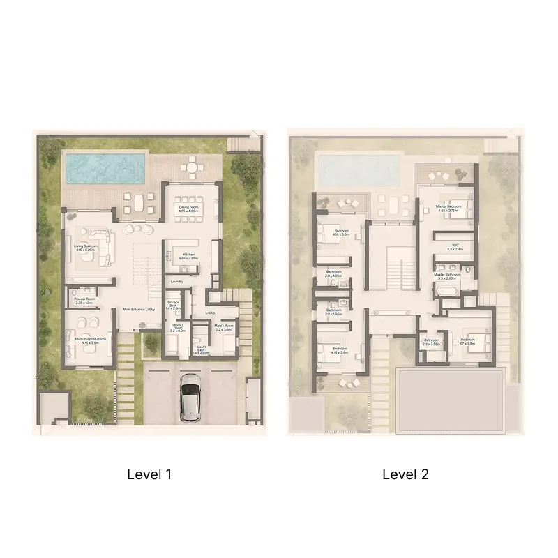 Y Views at Bayn — планировка 4 BR Type A