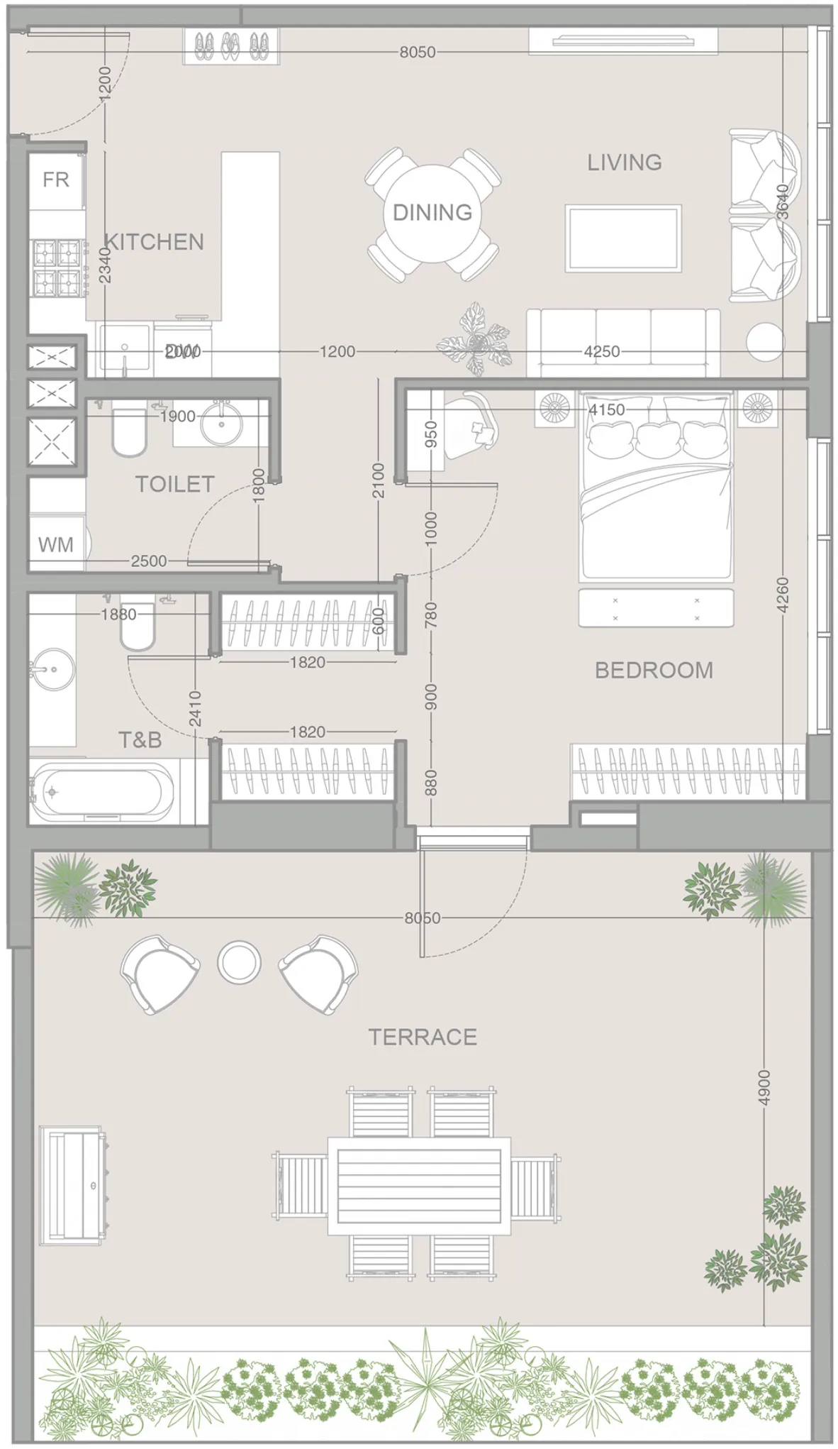 V1STARA House — планировка 1 BR Type A