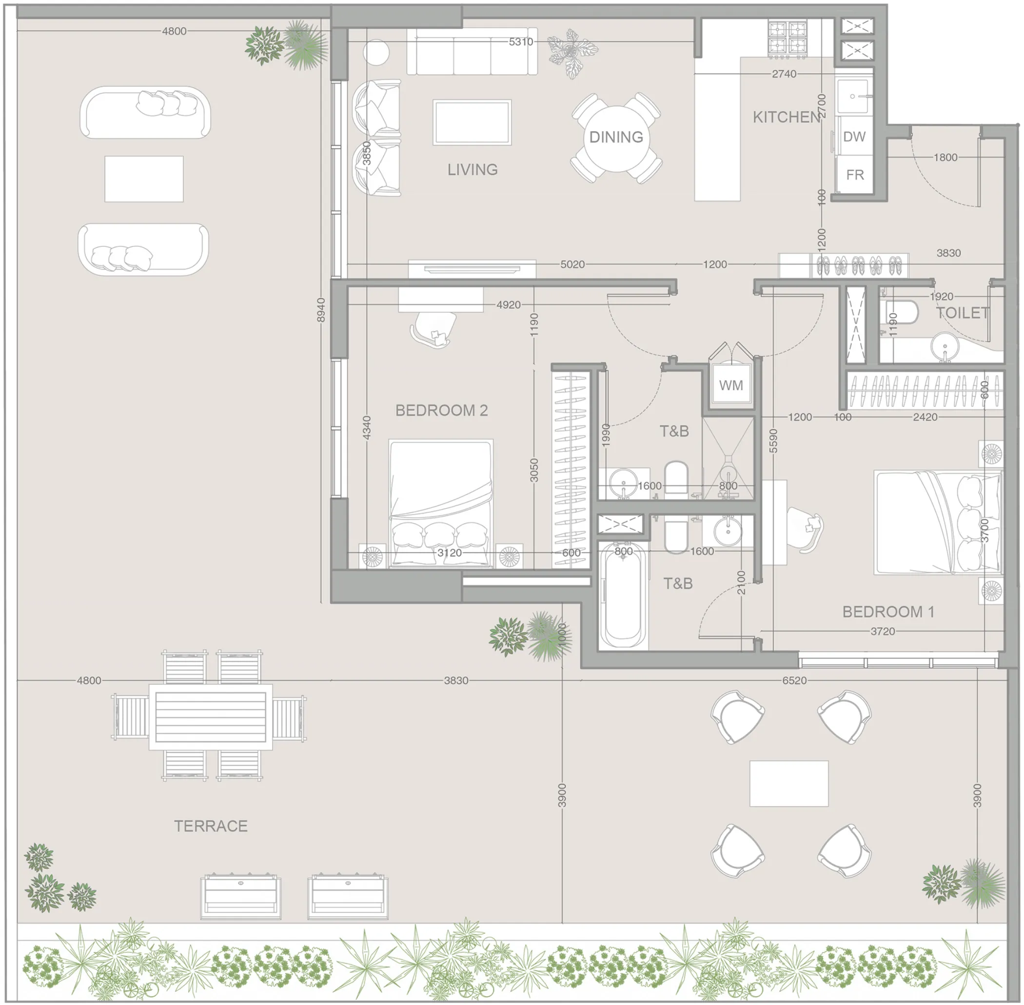 V1STARA House — планировка 2 BR Type A