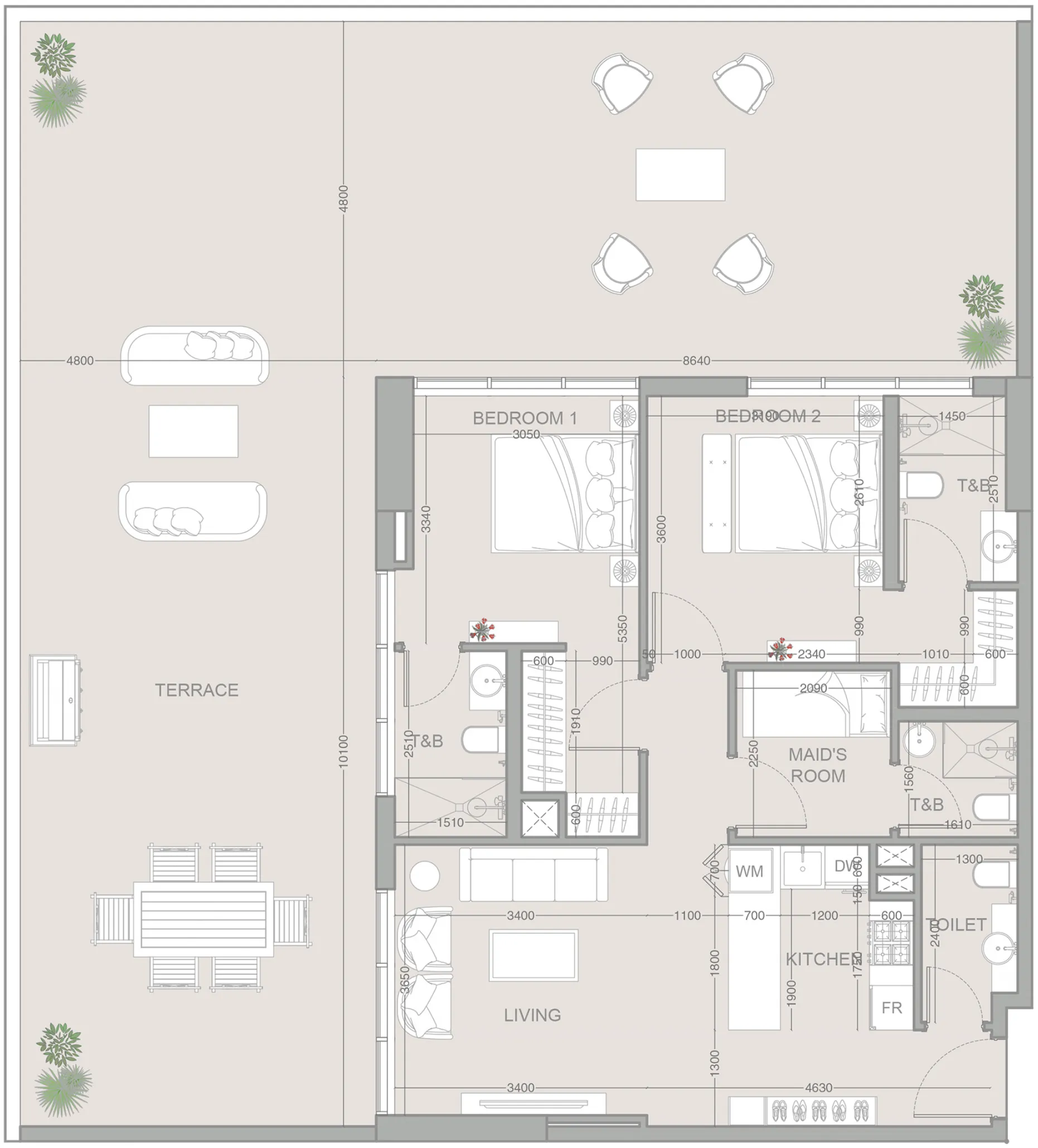V1STARA House — планировка 2 BR Type B