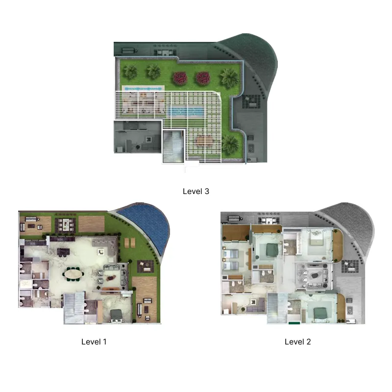 77S Tower — планировка 5BR Rose