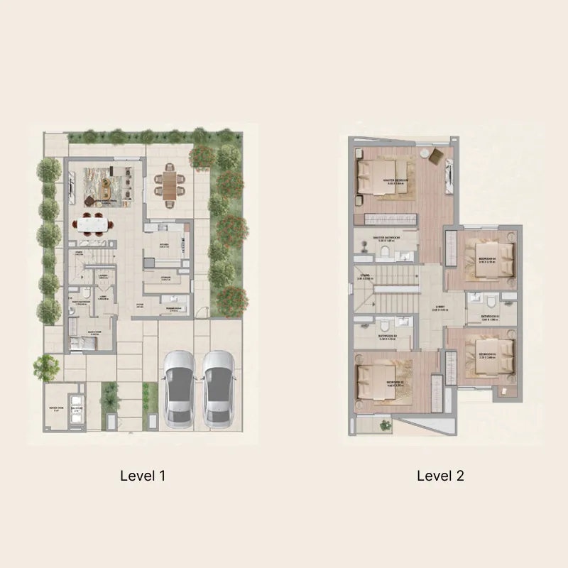 Al Ghadeer Parks — планировка 4BR Villa