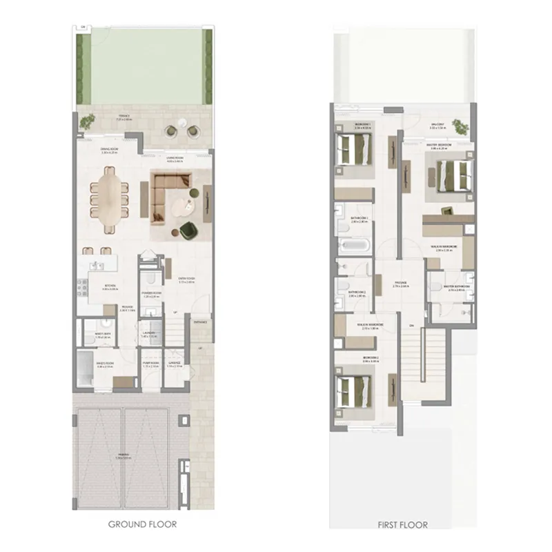 Alva The Valley — планировка 4 BR Town