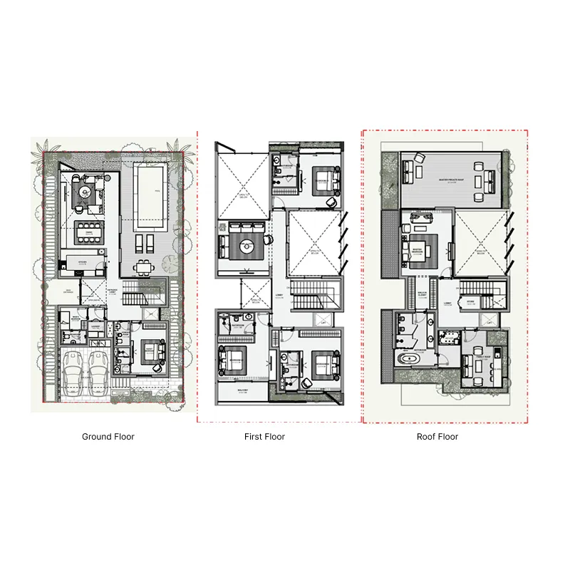 Azizi Florence — планировка 5BR Villa
