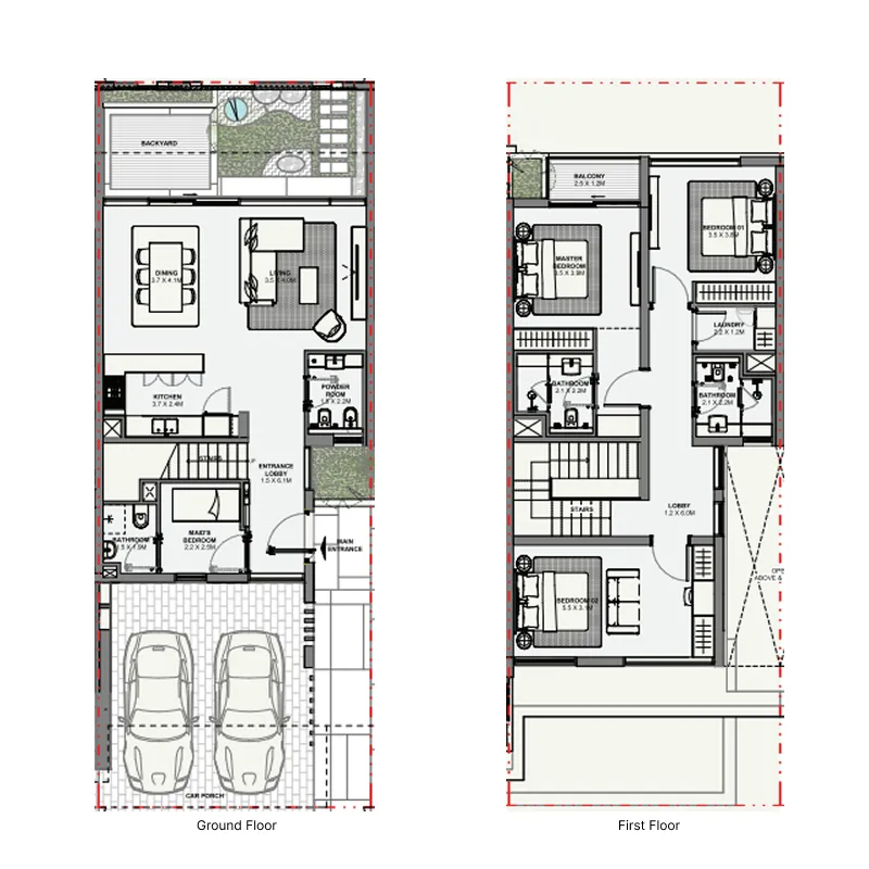 Azizi Florence — планировка 3BR TH