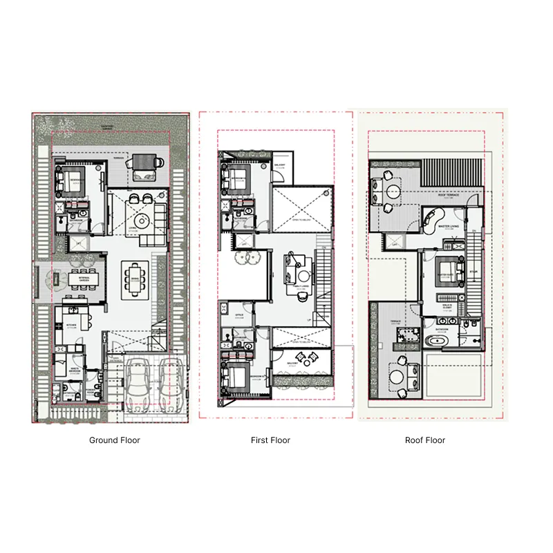 Azizi Florence — планировка 4BR Villa