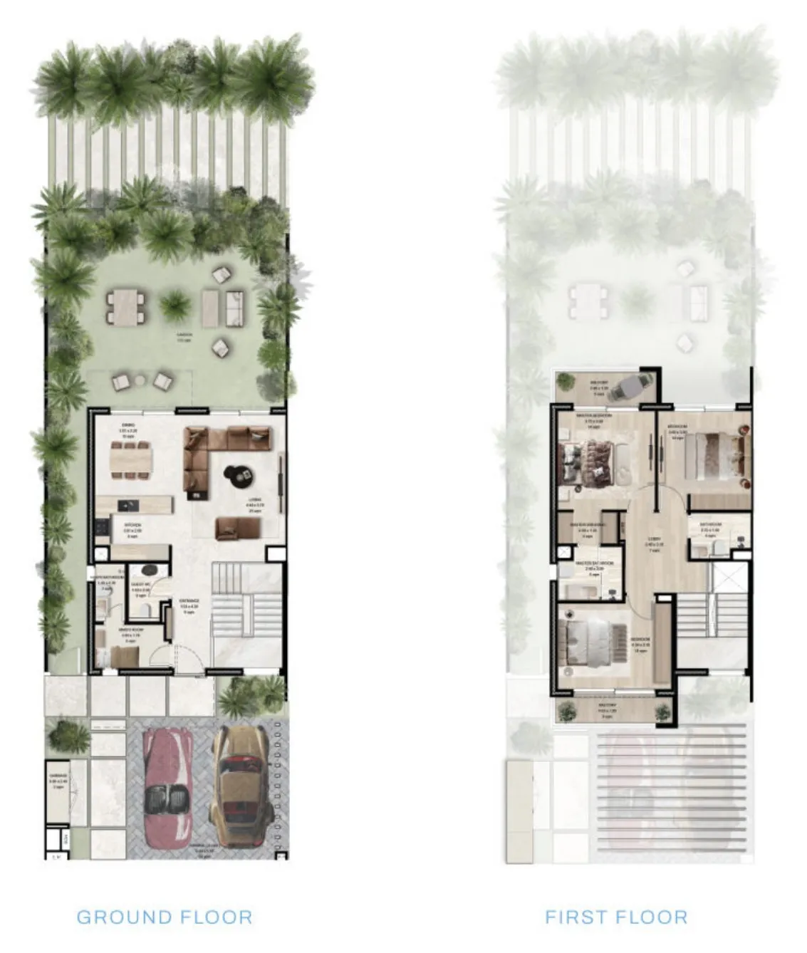 Manchester City Yas Residences by Ohana Phase 2 — планировка 3BR Townhouse