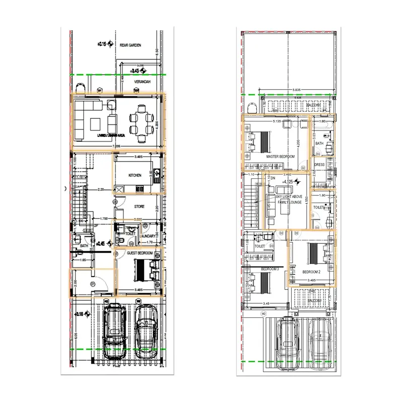 Purvanchal Townhouses — планировка 4 BR Type A