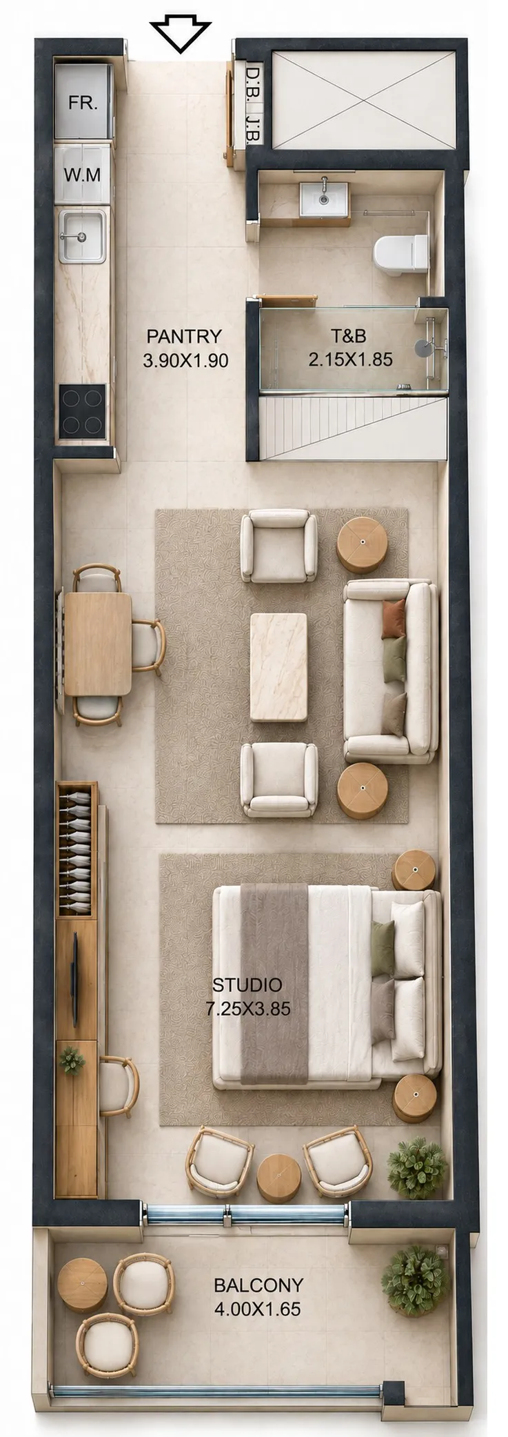 Reeman Residence 02 — планировка Studio A