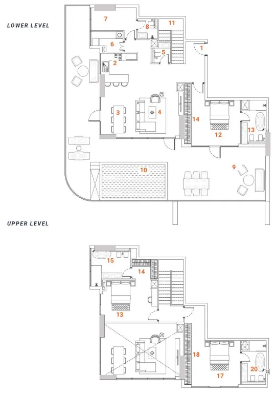The Orchard Place Tower C — планировка Pent Type 04