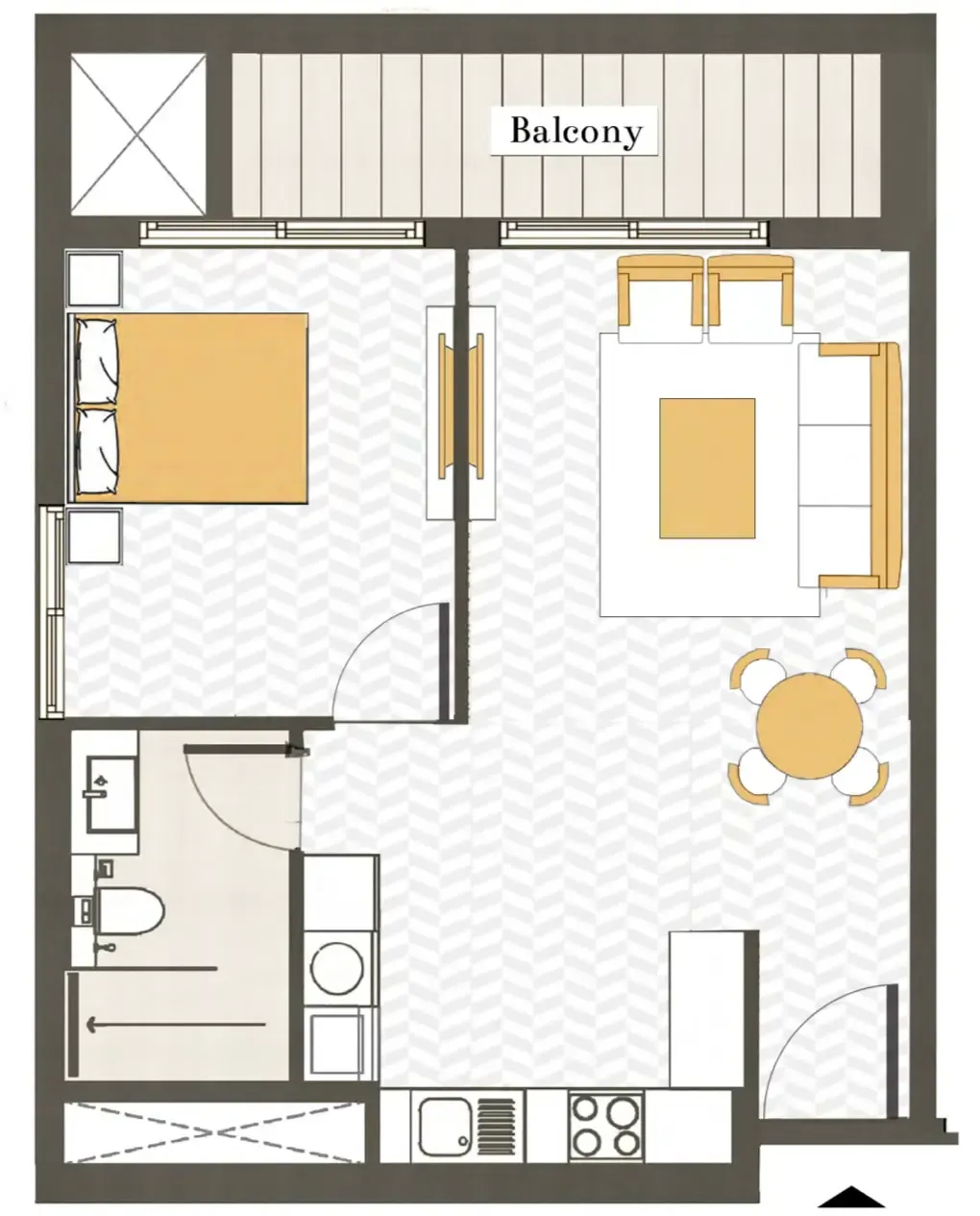Ashwood Residences — планировка 1 BR Type A