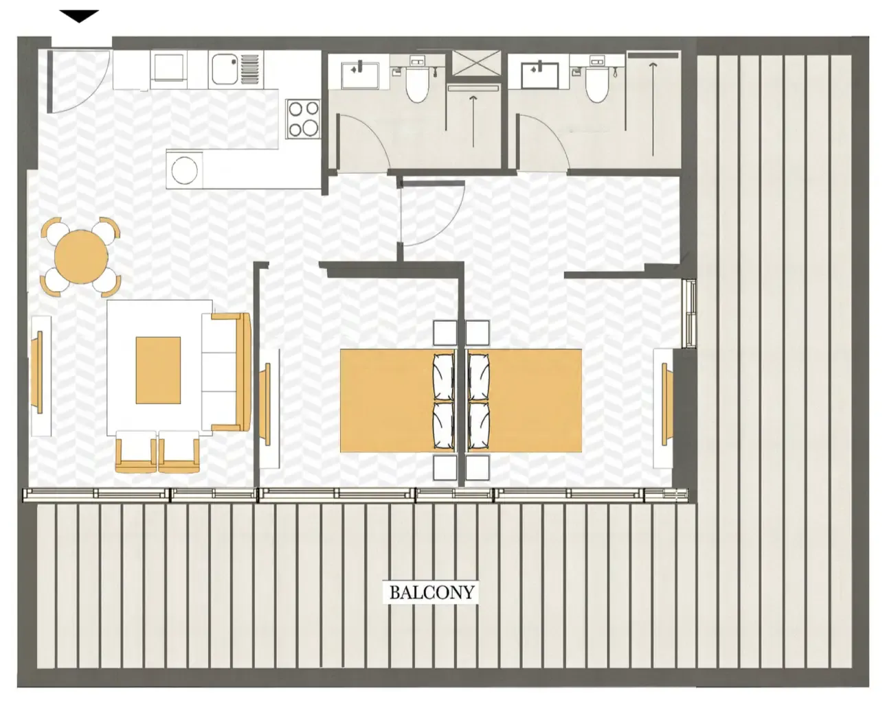 Ashwood Residences — планировка 2 BR Type E