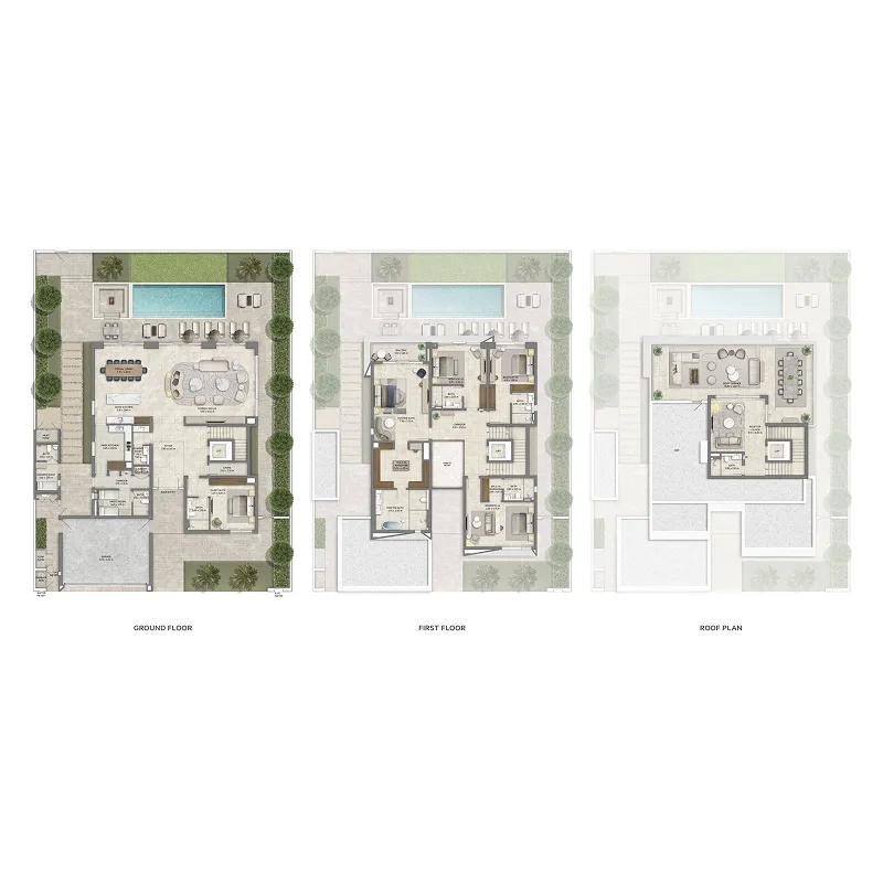 Address Villas Tierra — планировка Вилла · 5+ спален