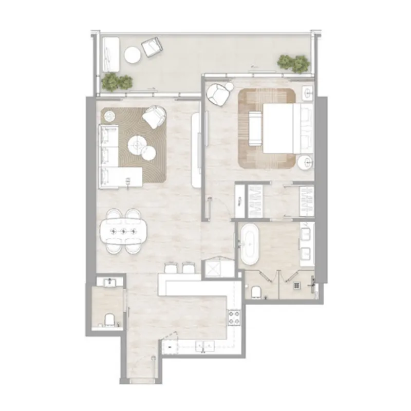 Kempinski Marina Residences — планировка 4004