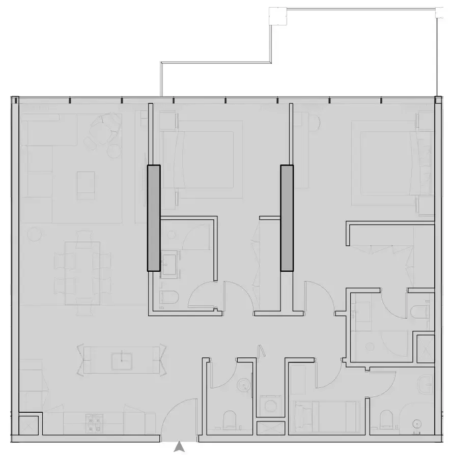 Wynwood Horizon — планировка 2 BR Type H