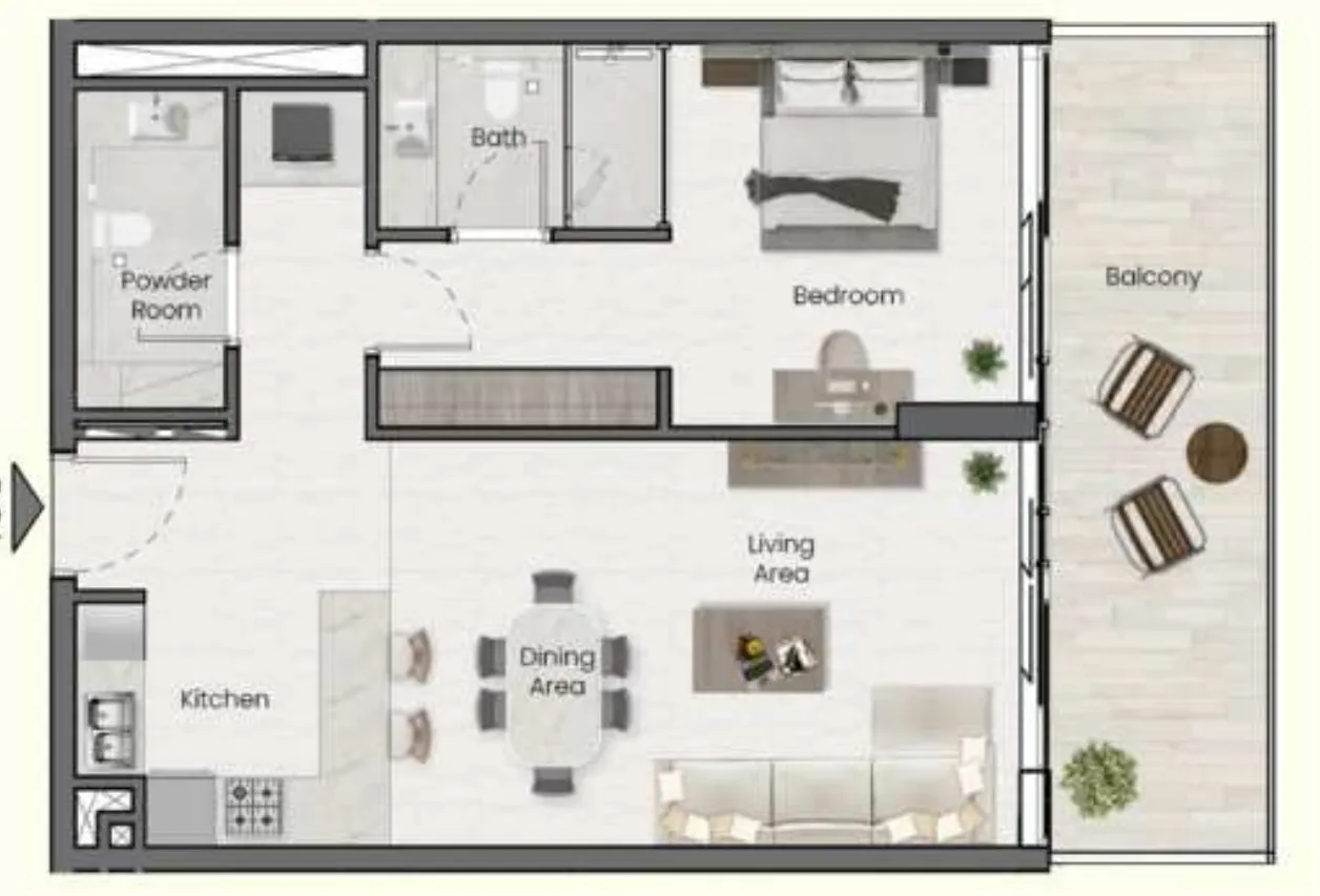 Saddlewood Park — планировка 1 BR Type B