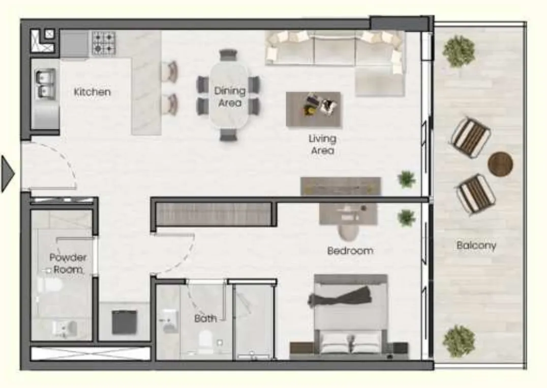 Saddlewood Park — планировка 1 BR Type C