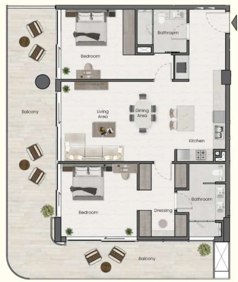 Saddlewood Park — планировка 2 BR Type E