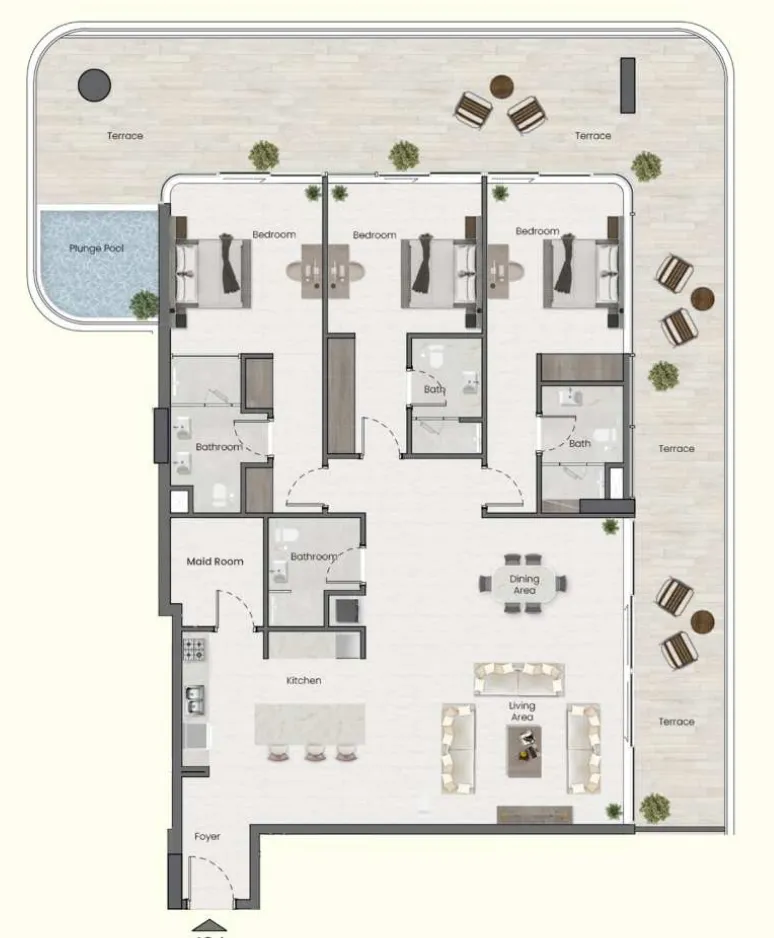 Saddlewood Park — планировка 3 BR Type A