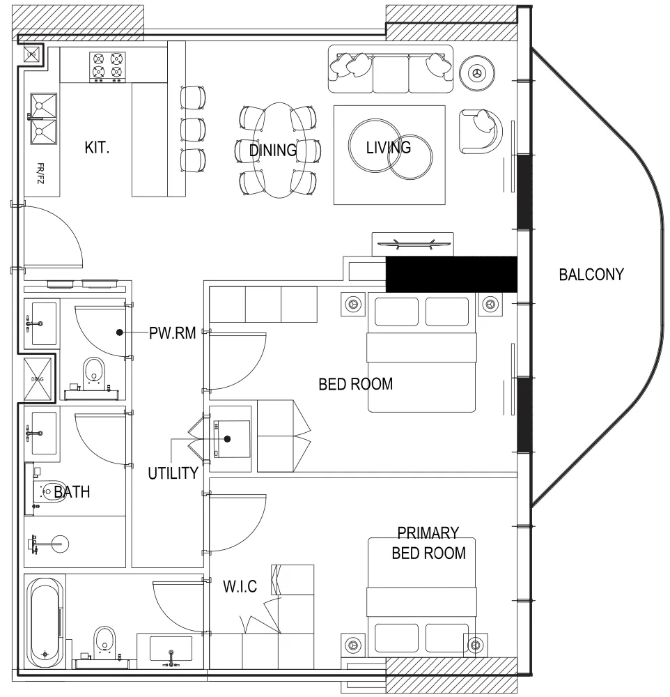 Parkway by Prestige One — планировка 2 BR Type L