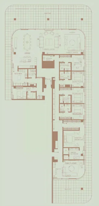 Eden House The Park — планировка 4 BR Type A