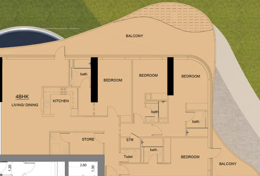 Volga Tower — планировка 4 BR Type A