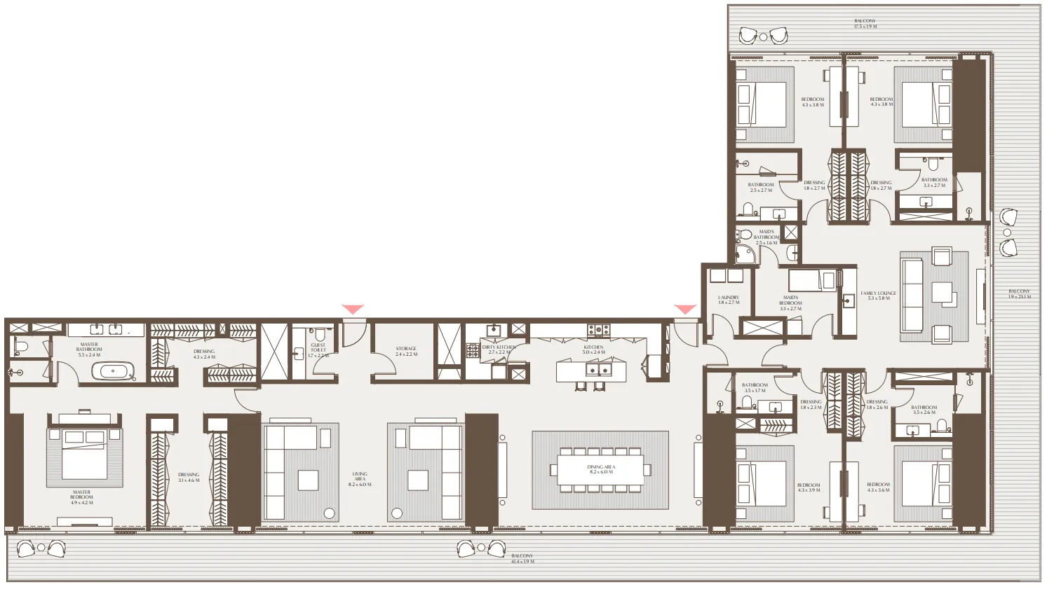 Akala Residences — планировка 5 BR Type A