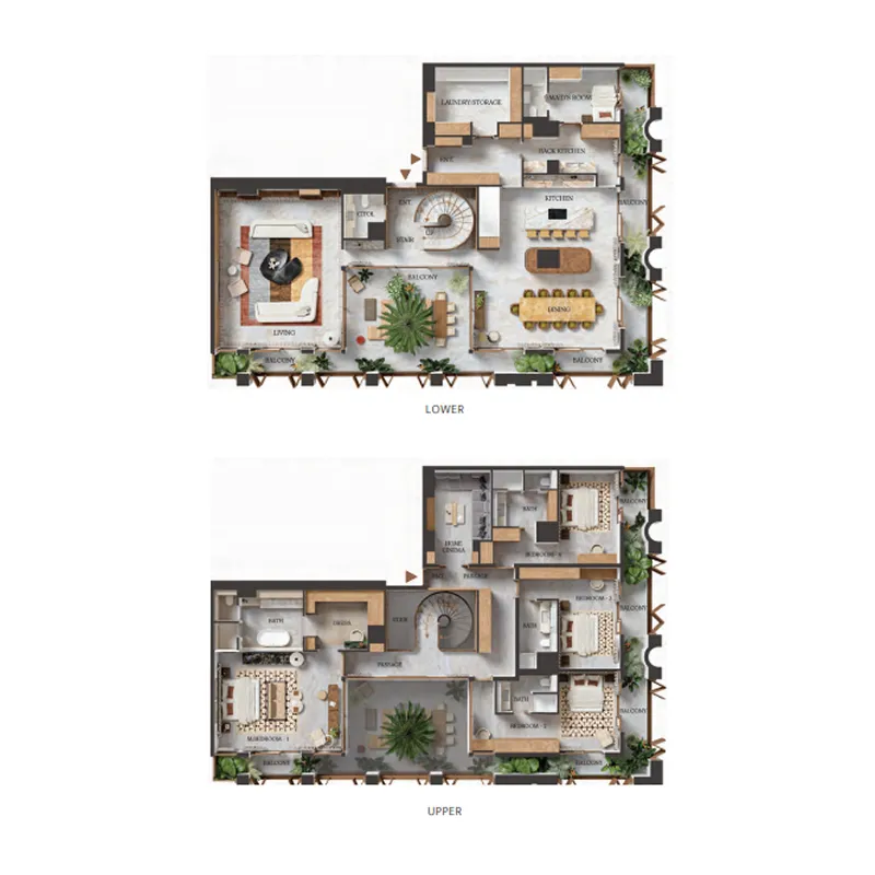 Elire Managed by LUX — планировка 4br duplex