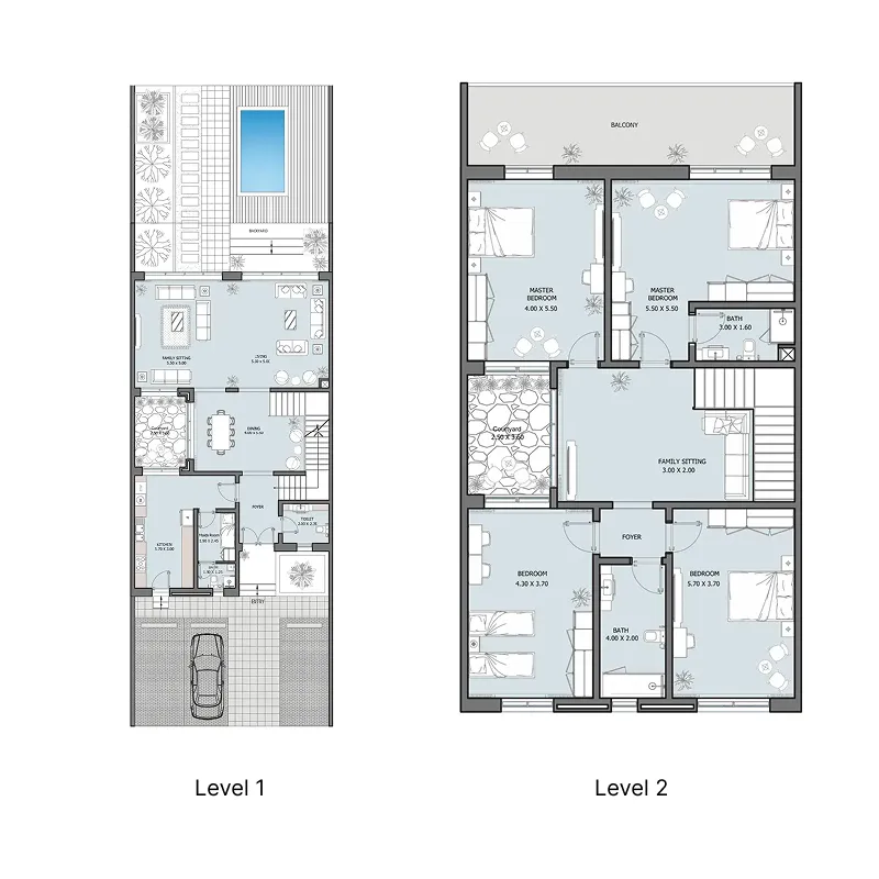 Oceana — планировка 4 BR Type E