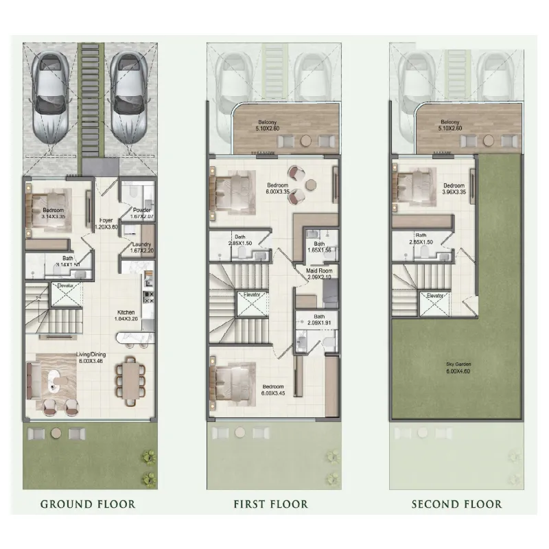 Greenz — планировка 4.5 BR TH