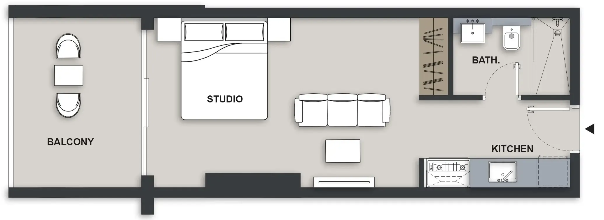 Maison Elysee III — планировка 0 BR Type A