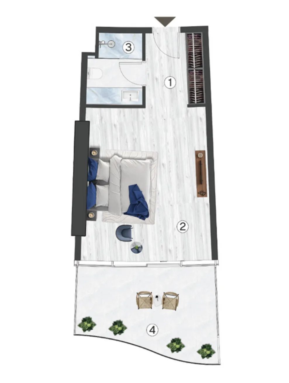 Radisson Blu Hotel & Residences — планировка 08, 09, 10, 11 (5-28) & 12, 13, 14, 15 (5-26)