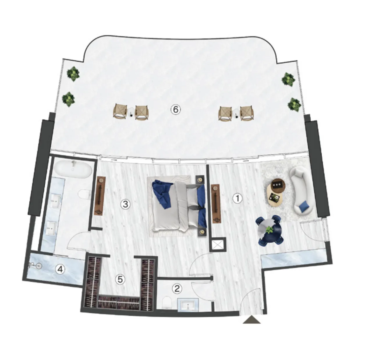 Radisson Blu Hotel & Residences — планировка 1203-2803