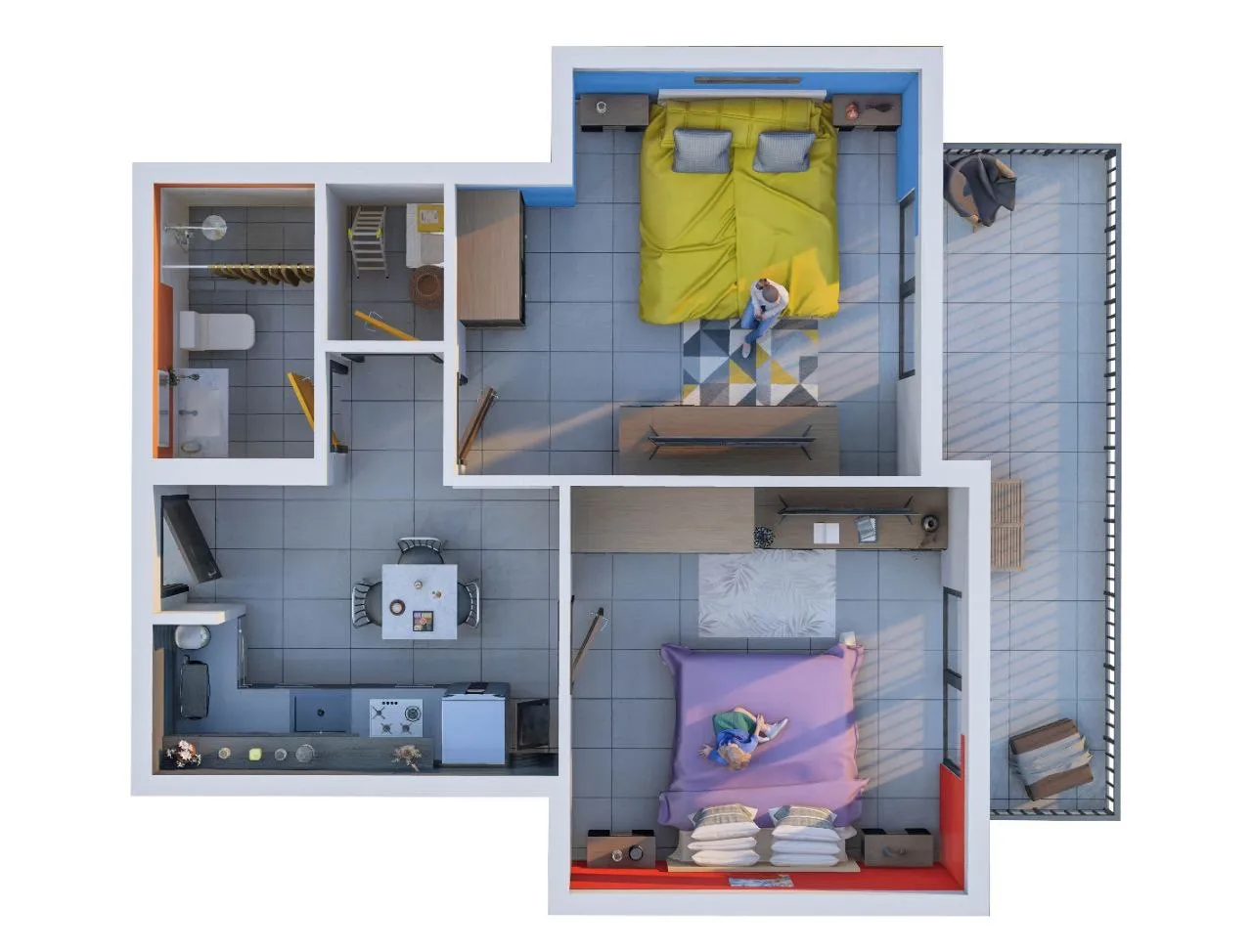 You and Co IMPZ — планировка 2 BR Type A