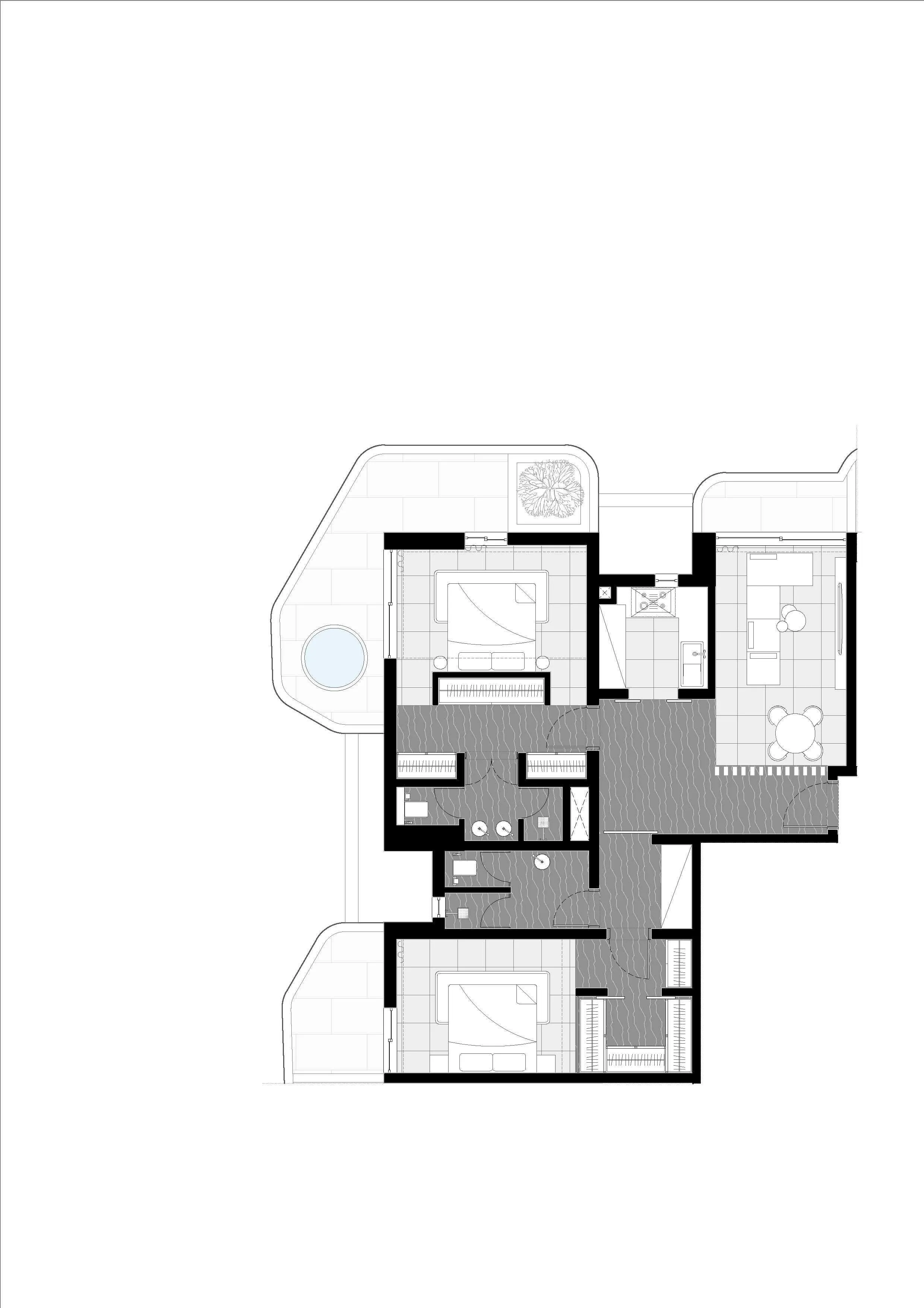 Marea Residences — планировка 2BR D