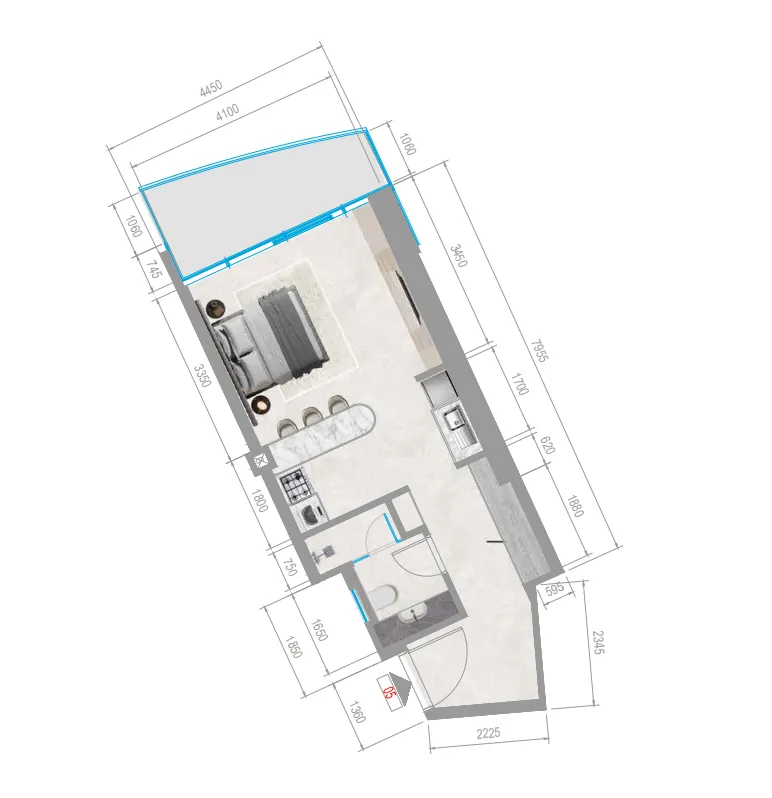 Orchid Towers Phase 1 — планировка STD Type 2C5