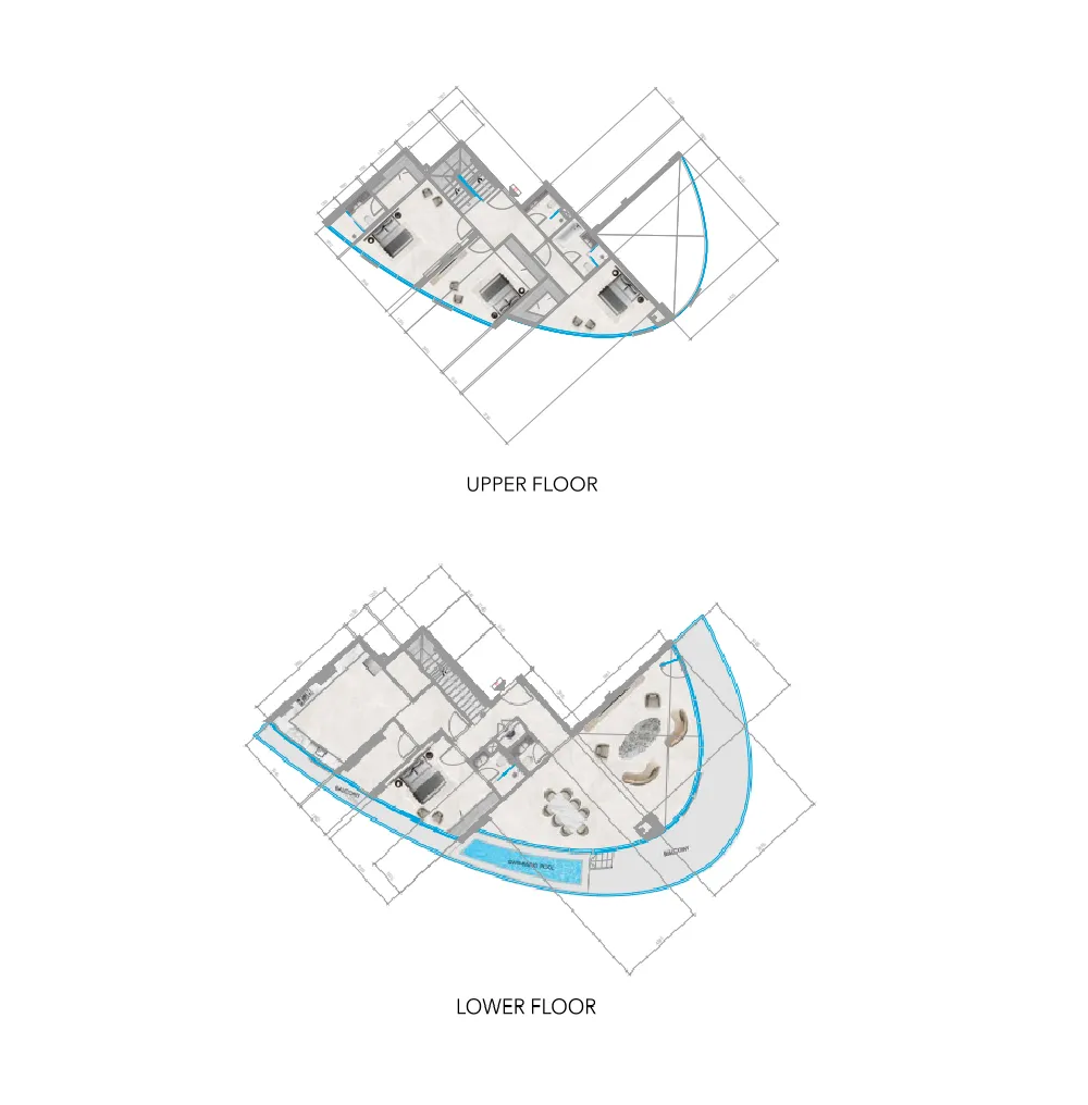 Orchid Towers Phase 1 — планировка 4 BR A1 Type 1