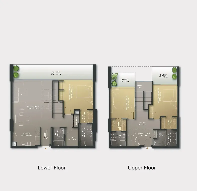 Olaia Residences — планировка 3 BR Type R